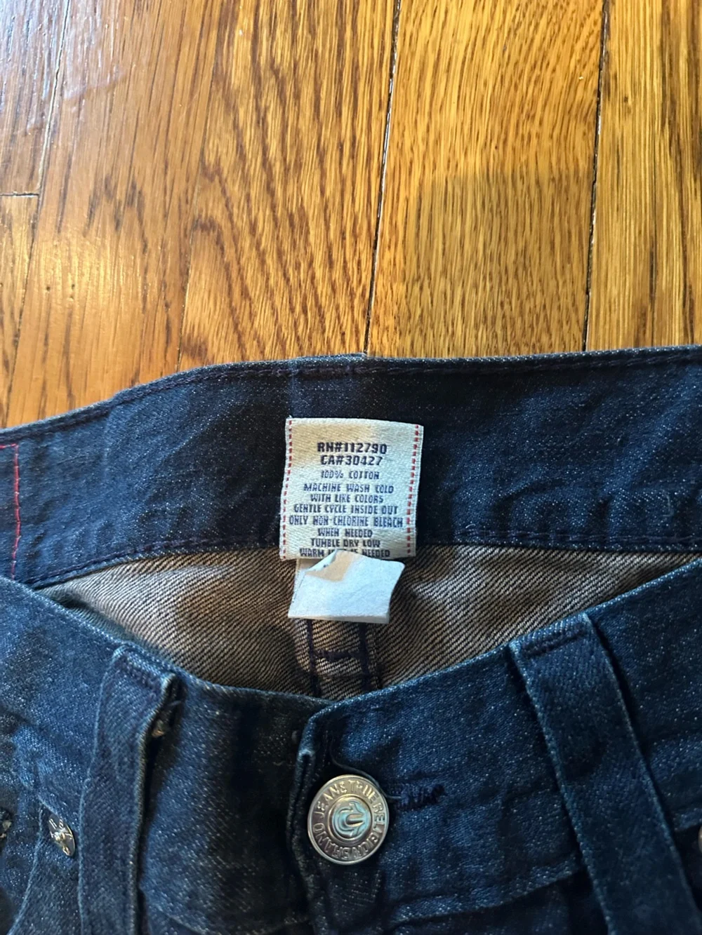 True Religion Men's Dark Blue Straight Fit Jeans Size 33